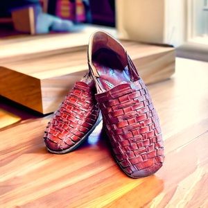 Nordstrom handwoven leather huaraches, size 12.